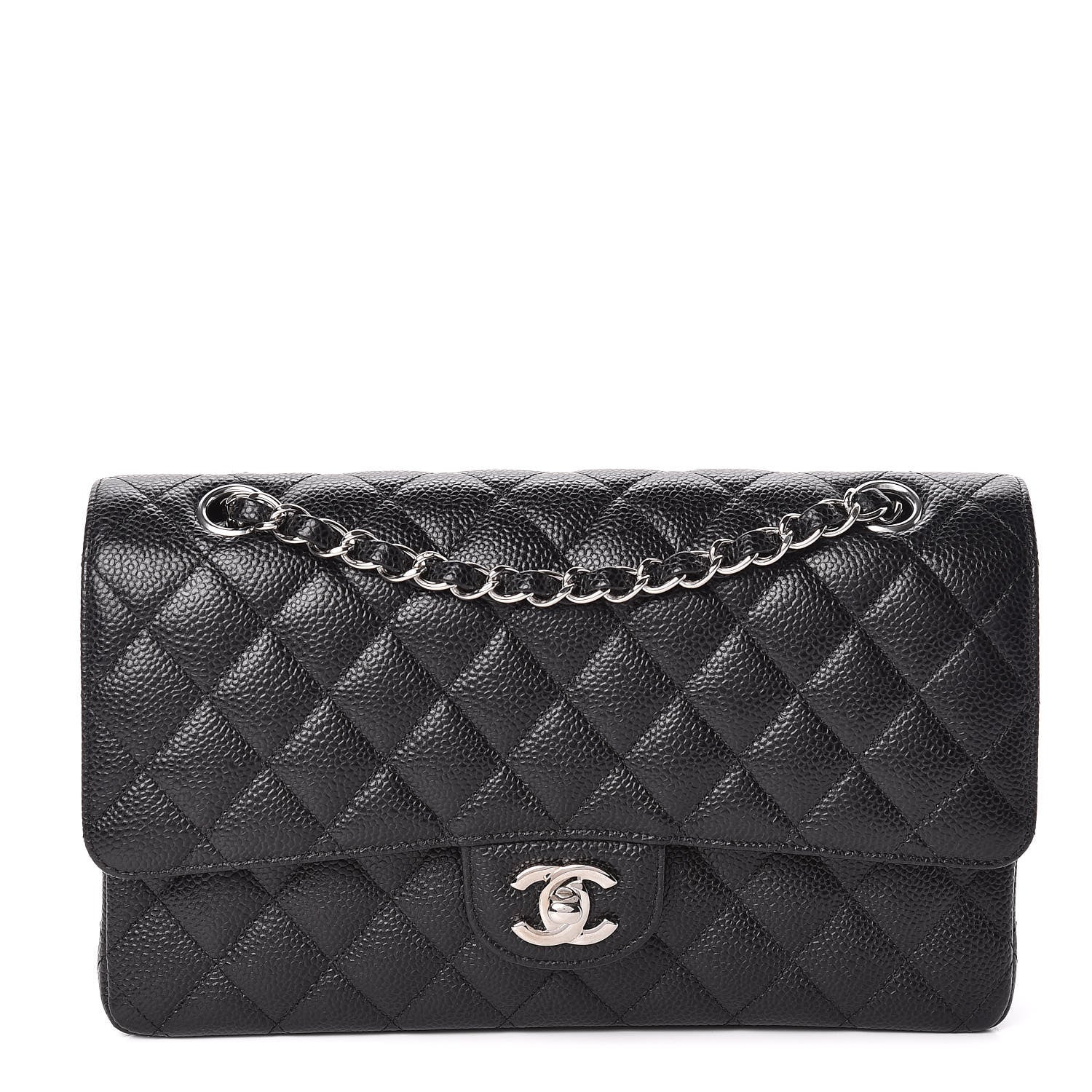 Chanel Caviar Quilted Medium Double Flap Black 1 of 12