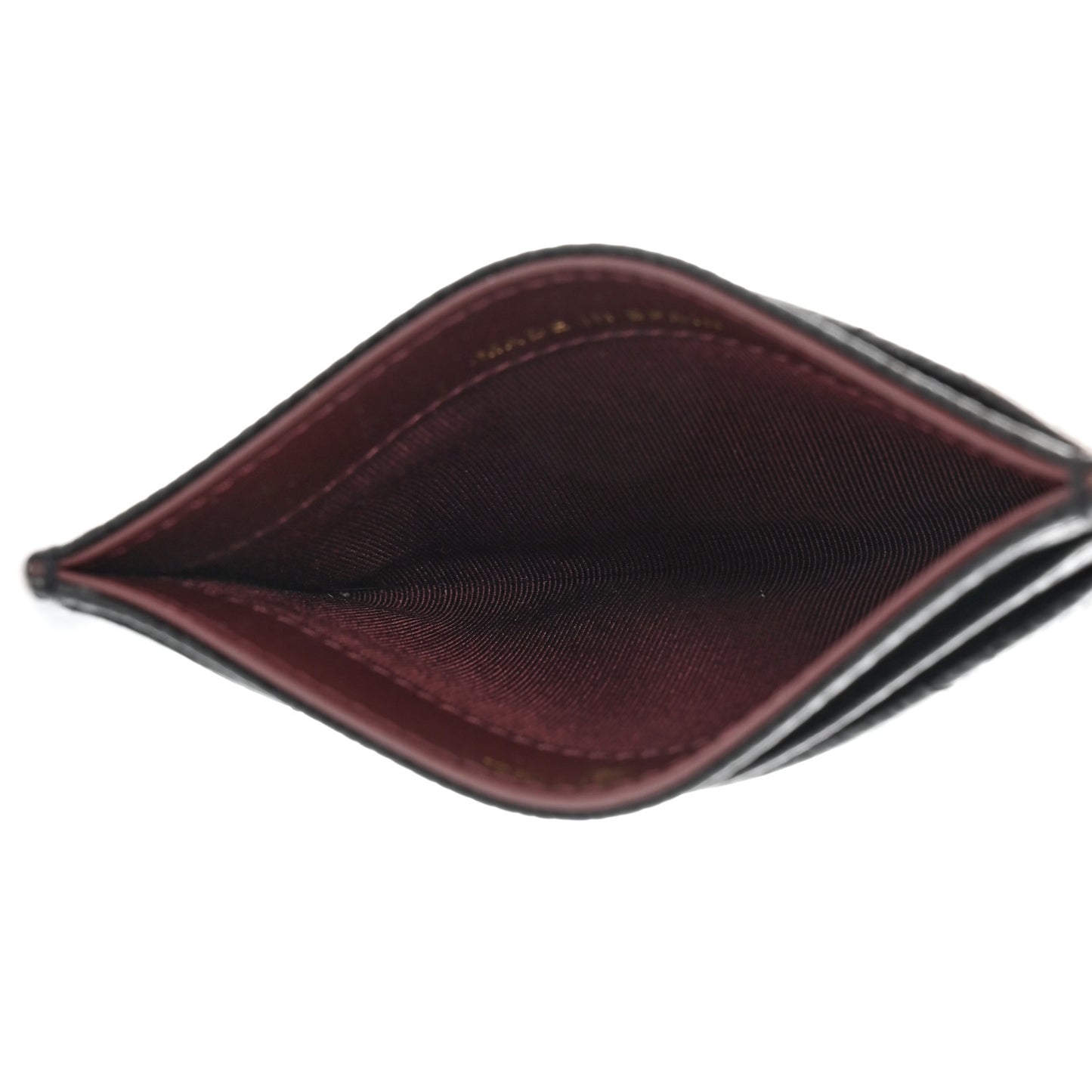 Caviar Quilted Card Holder Black