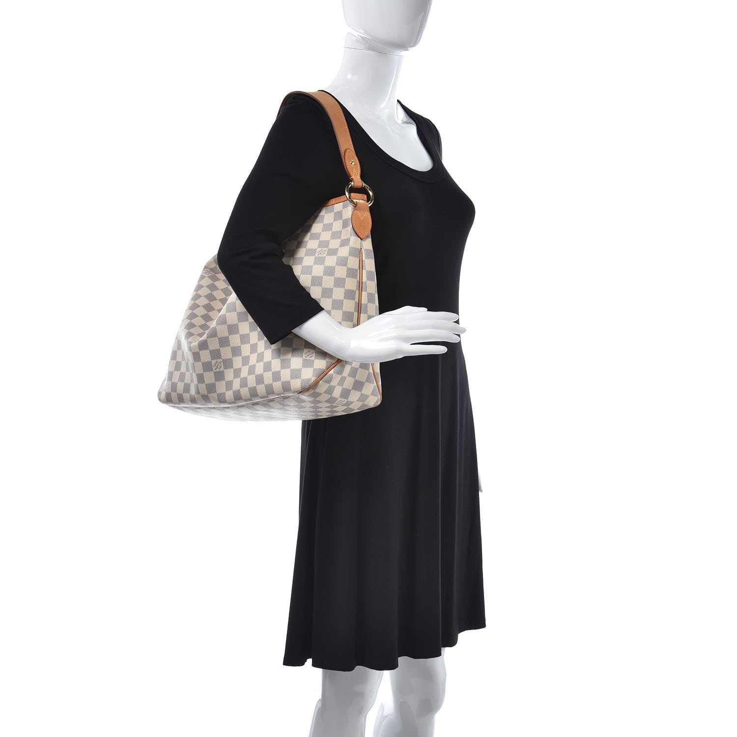 Louis Vuitton Damier Azur Delightful MM Rose Ballerine 2 of 11