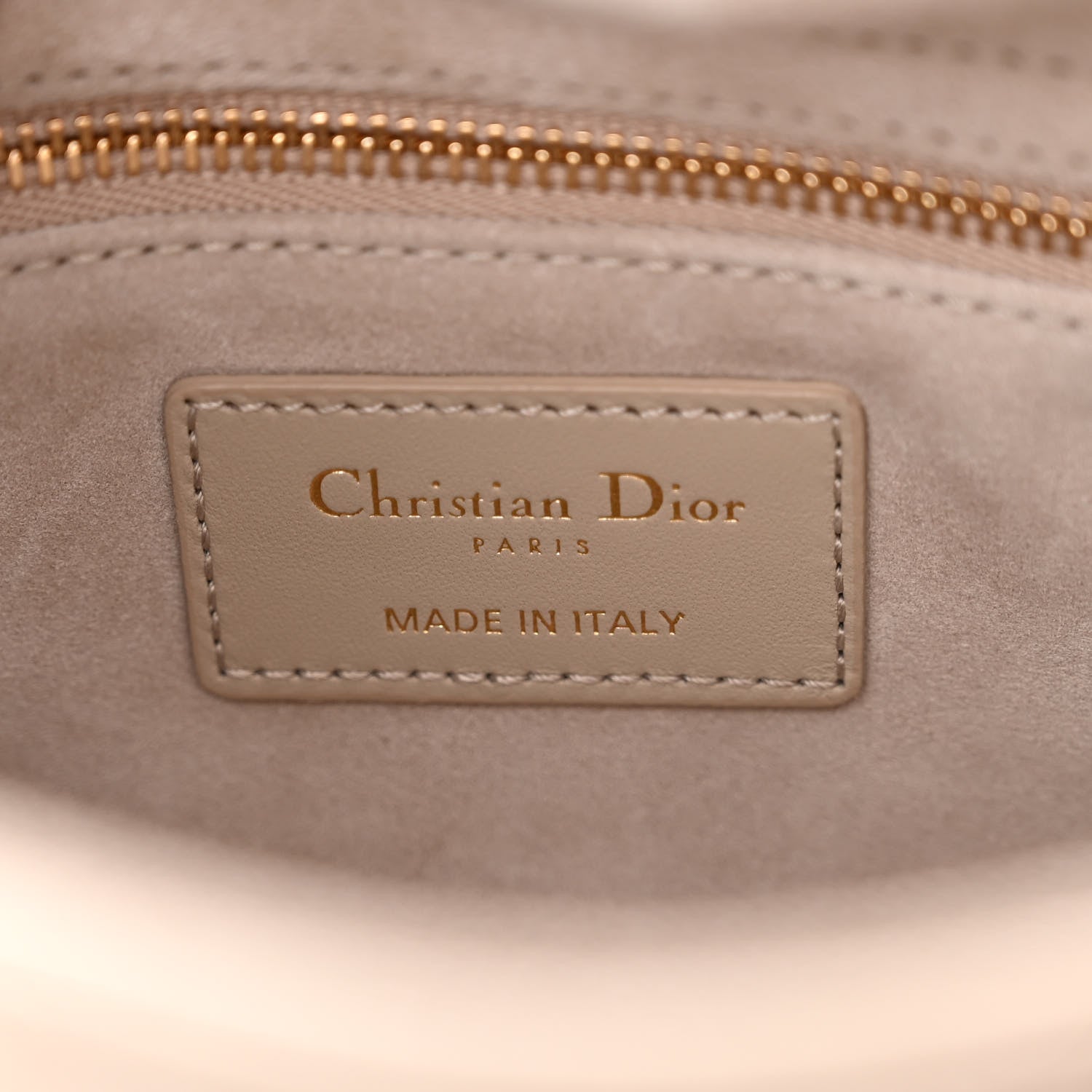 Christian Dior Lambskin Cannage Small My ABCDior Lady Dior Hazelnut 7 of 10