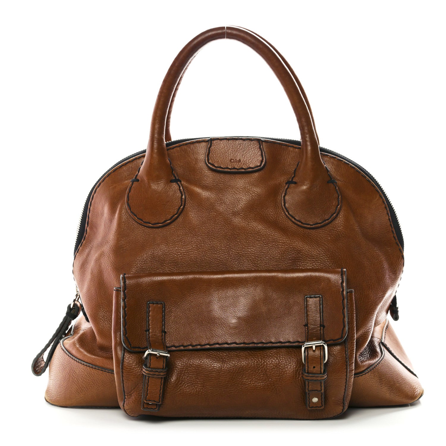 Chloe Calfskin Edith Dome Bowler Muscade 1 of 12