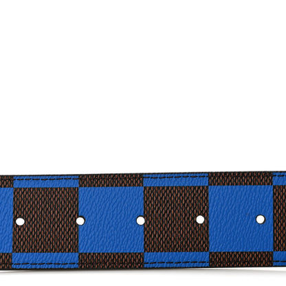 Louis Vuitton Damier Pop 40mm LV Initiales Belt 95 38 Blue 3 of 7