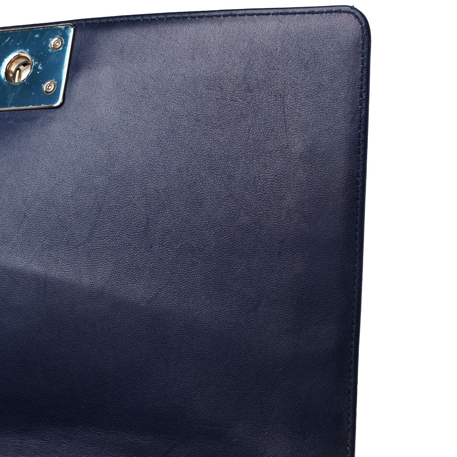 Chanel Lambskin Quilted New Medium Boy Flap Dark Blue 12 of 16