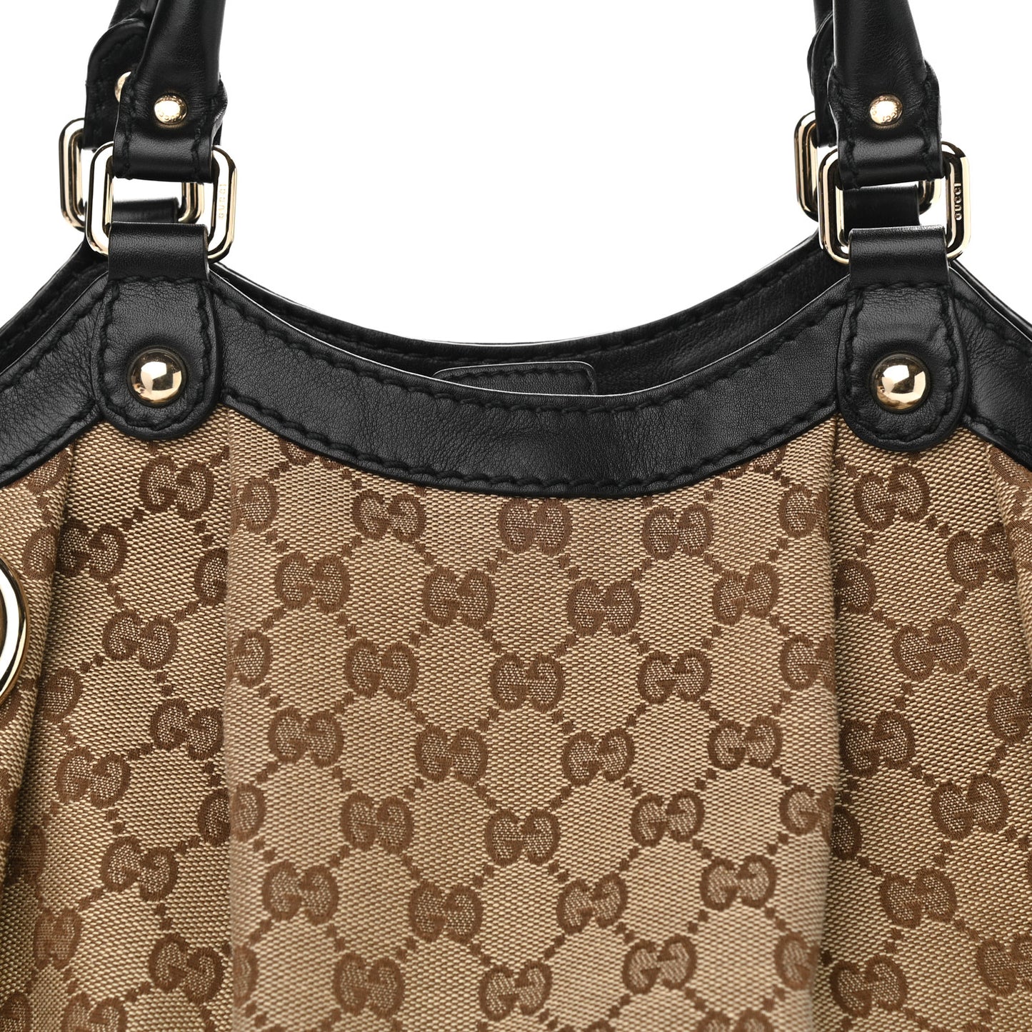 Monogram Medium Sukey Tote Beige Ebony Black