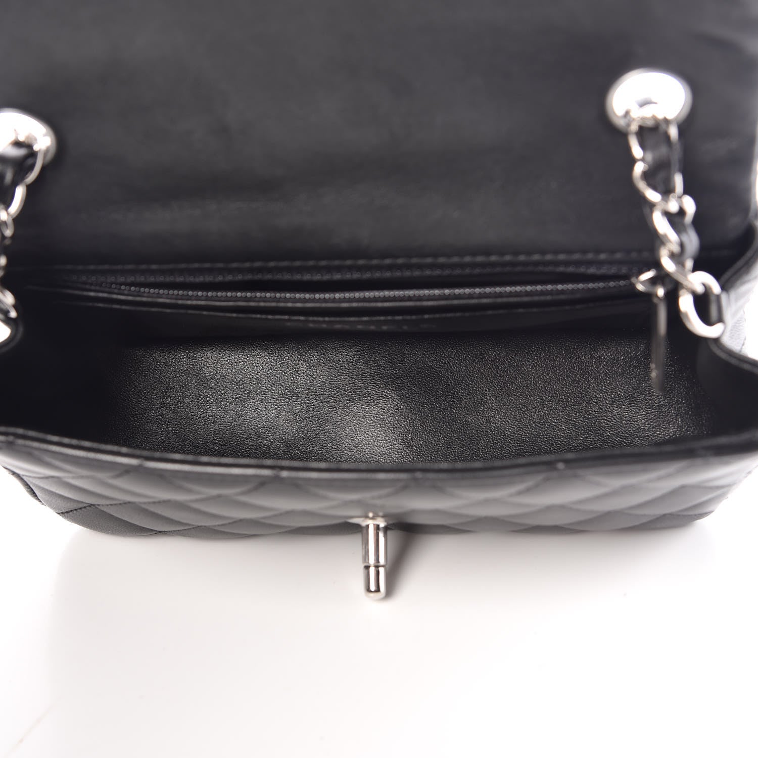 Chanel Lambskin Quilted Mini Rectangular Flap Black 5 of 9