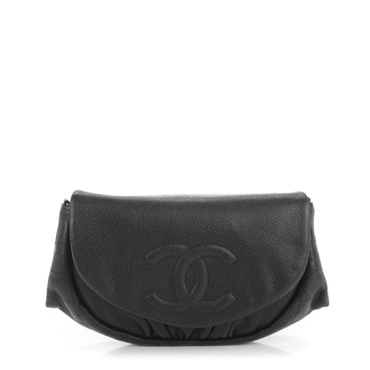 Chanel Caviar Half Moon Wallet On Chain WOC Black 1 of 8