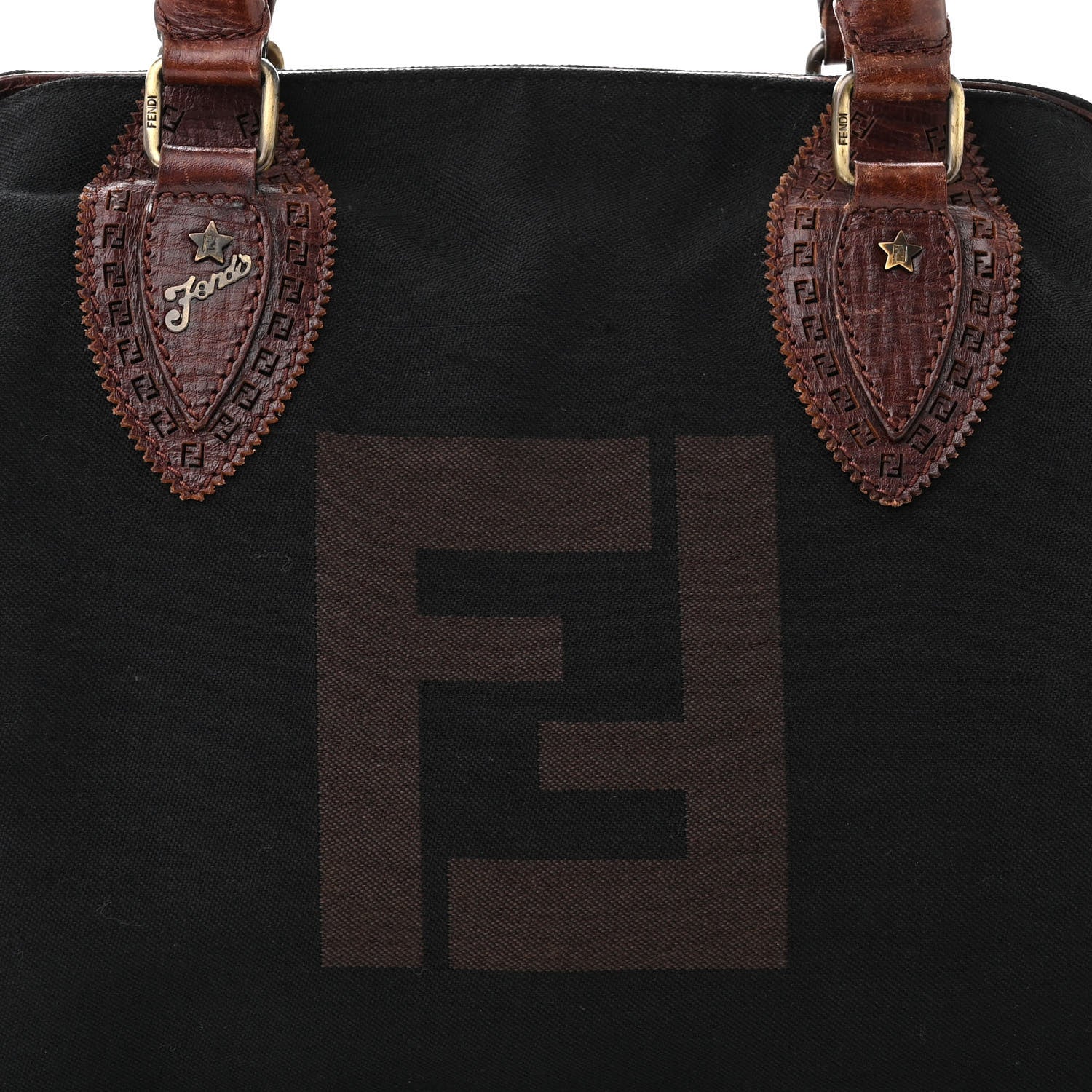 Fendi Canvas Bag De Jour Tote Black Tobacco 8 of 21