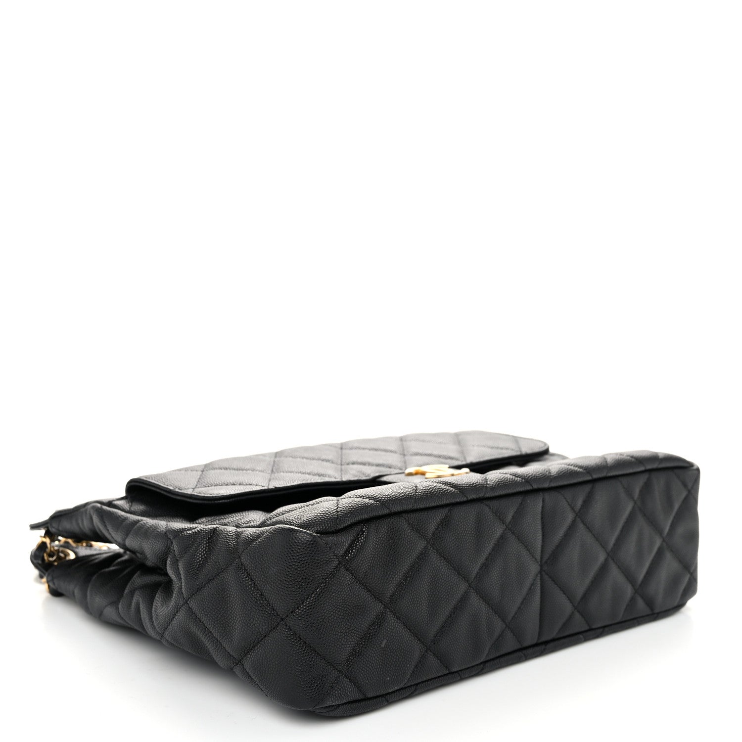 Chanel Caviar Quilted Large Wavy CC Hobo Black 4 of 10