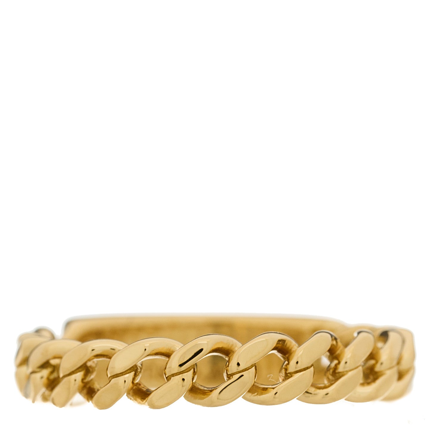 Tiffany 18K Yellow Gold Diamond Micro Link Ring 49 5 3 of 5