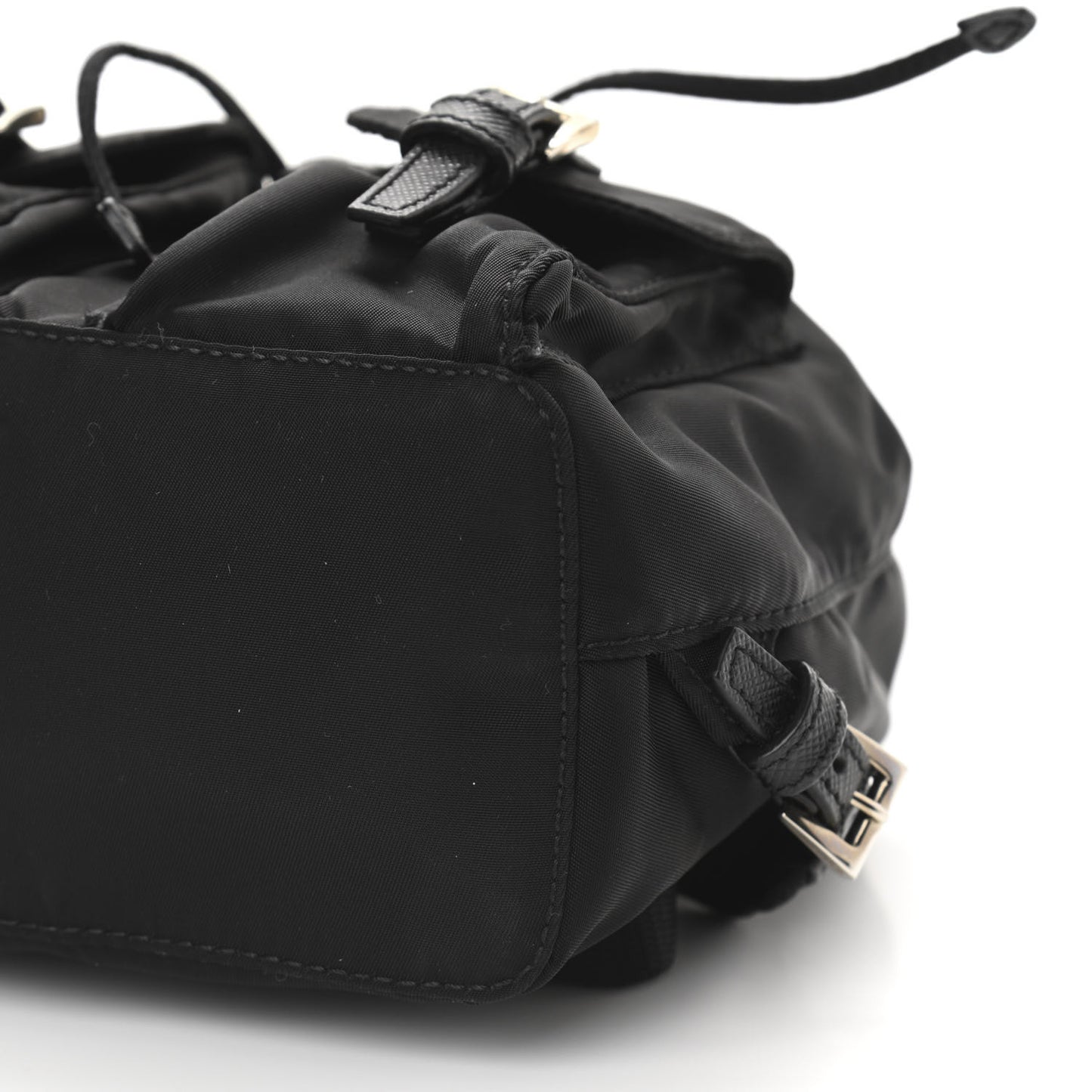 Nylon Vela Mini Crossbody Backpack Black