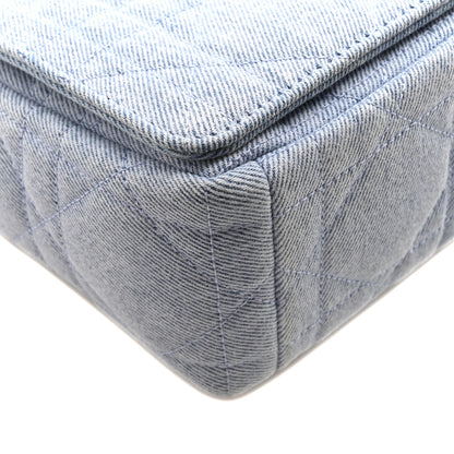 Christian Dior Denim Macrocannage Medium Caro Bag Blue 9 of 11