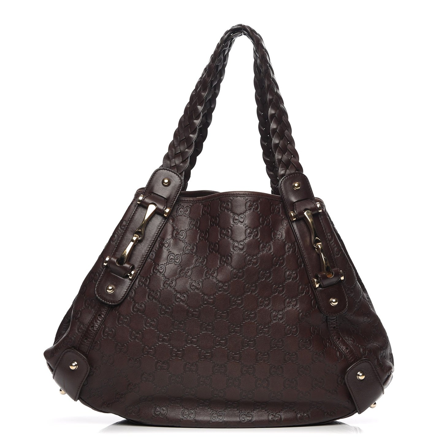 Guccissima Medium Pelham Shoulder Bag Dark Brown