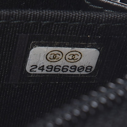 Chanel Caviar Quilted Boy Zip Around Coin Purse Wallet Black 7 of 8