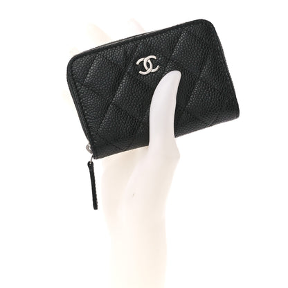 Chanel Caviar Quilted Zip Coin Purse Black 2 of 11