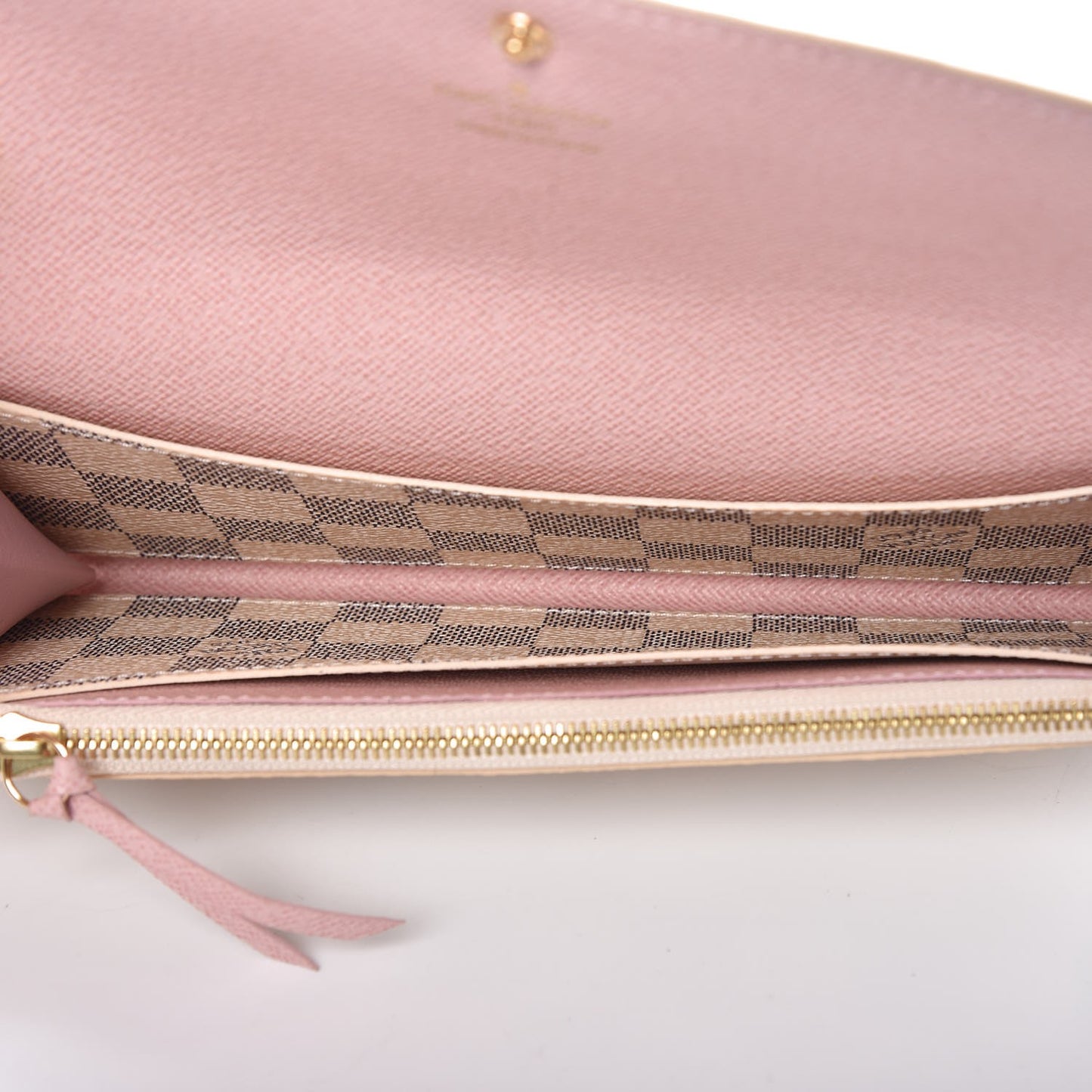 Damier Azur Emilie Wallet Rose Ballerine