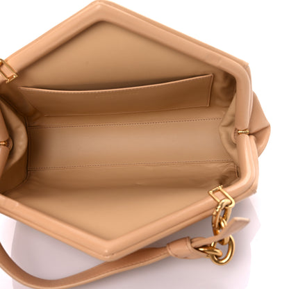Bottega Veneta Calfskin Tip Clutch Almond 5 of 15