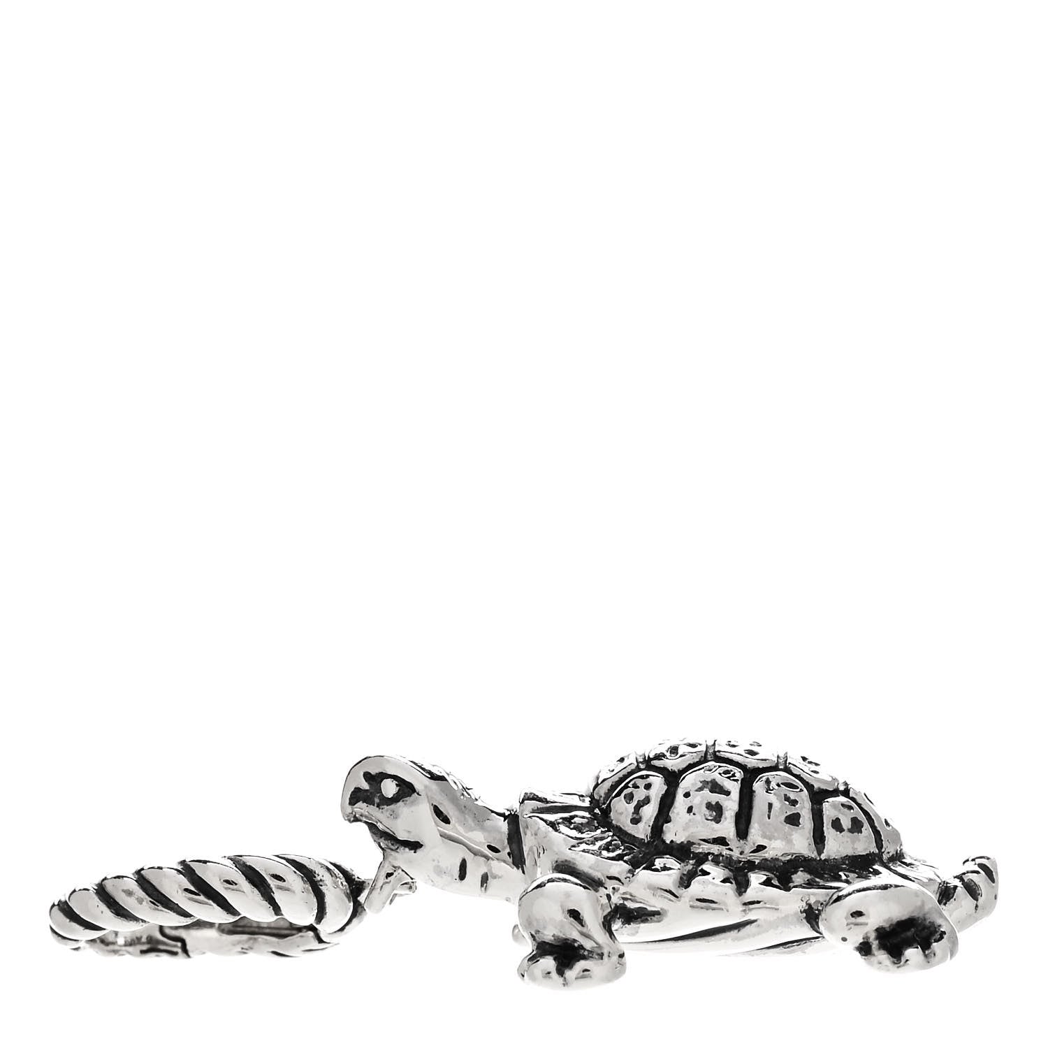 David Yurman Sterling Silver Turtle Enhancer Pendant 4 of 5