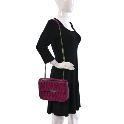 Miu Miu Nappa Matelasse Chain Flap Shoulder Bag Dalia 2 of 12