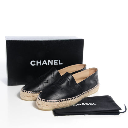 Chanel Lambskin Espadrilles Black 40 8 of 8