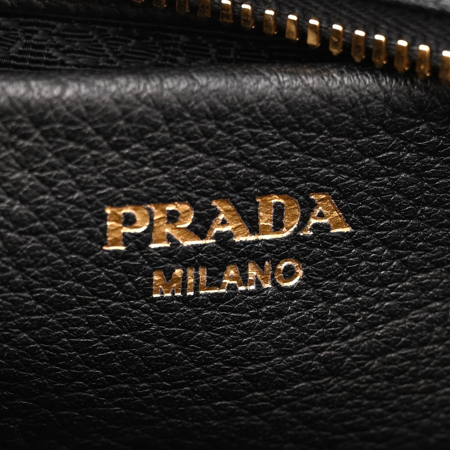 Prada Cervo Deerskin Tote Black 6 of 11