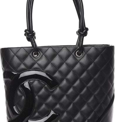 Chanel Calfskin Quilted Medium Cambon Tote Black 10 of 11