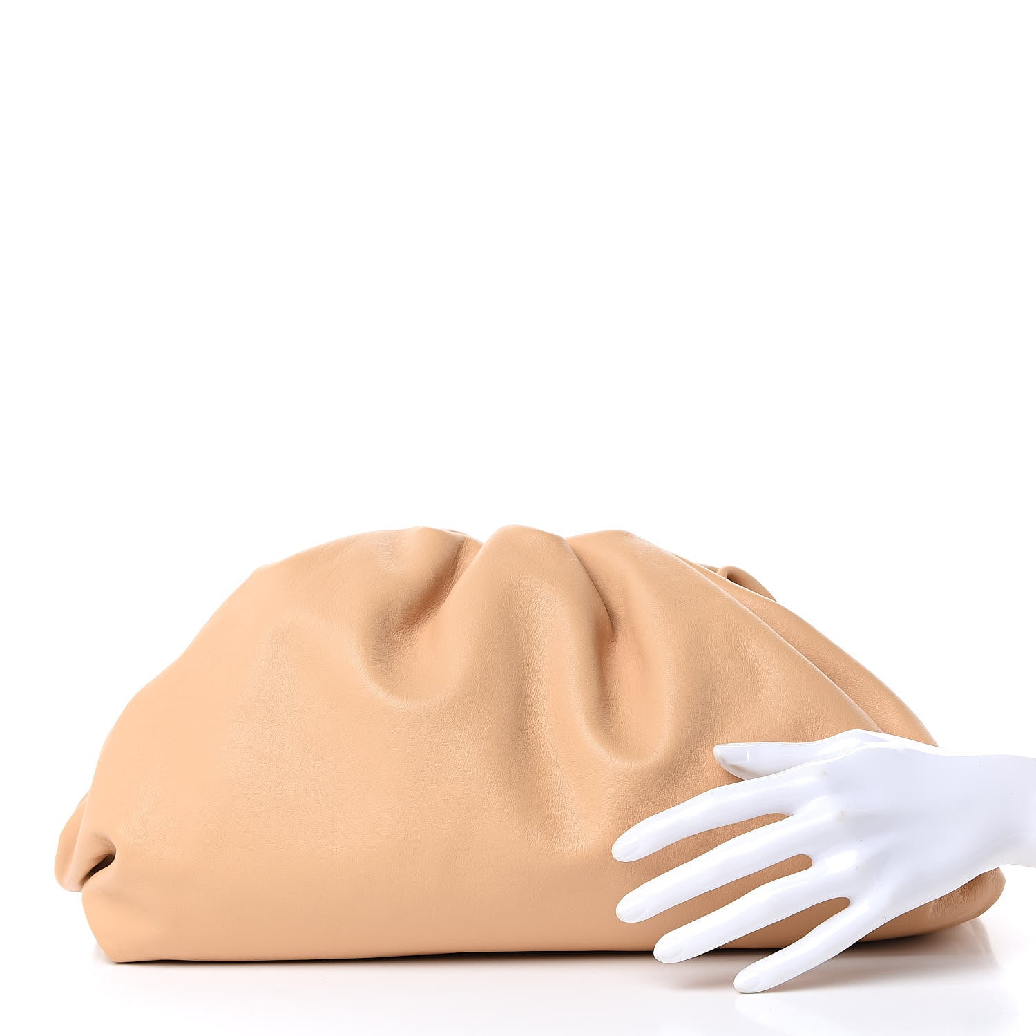 Bottega Veneta Smooth Butter Calf The Pouch Oversized Clutch Nude 2 of 10