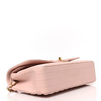 Chanel Calfskin Chevron Quilted Medium Double Flap Light Pink 4 of 8