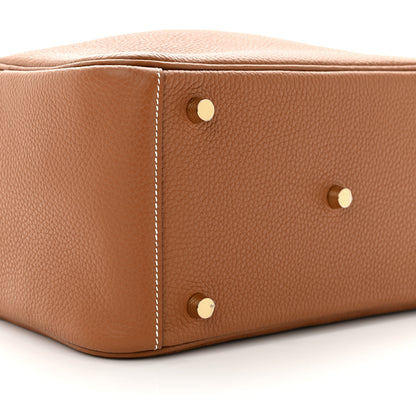 Hermes Taurillon Clemence Lindy 26 Gold 9 of 10