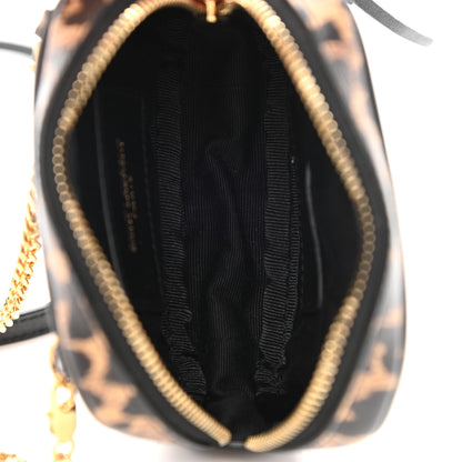 Saint Laurent Calfskin Heart Leopard Print Monogram Baby Lou Camera Bag Toffee 5 of 10