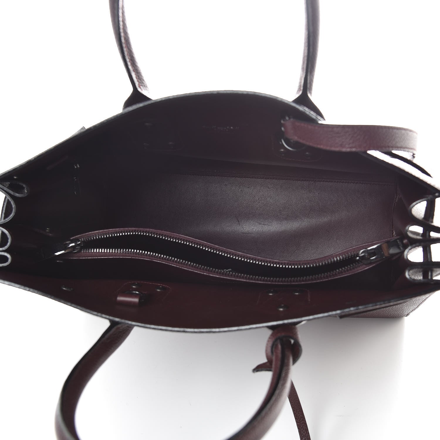 Saint Laurent Grained Calfskin Small Classic Sac De Jour Amaranto 5 of 9