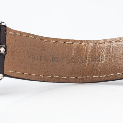 Van Cleef & Arpels Stainless Steel Alligator 27mm Classic Square Quartz Watch 9 of 12