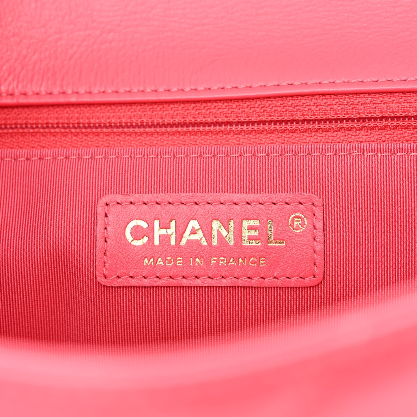 Crumpled Calfskin Quilted Medium Chain All Over Flap Pink