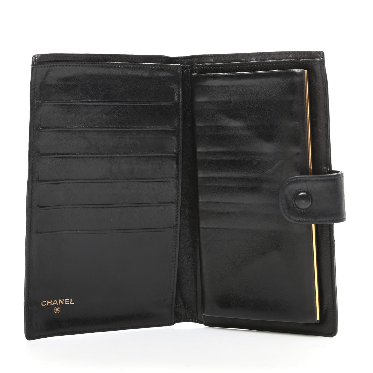 Chanel Lambskin Timeless CC French Wallet Black 5 of 8