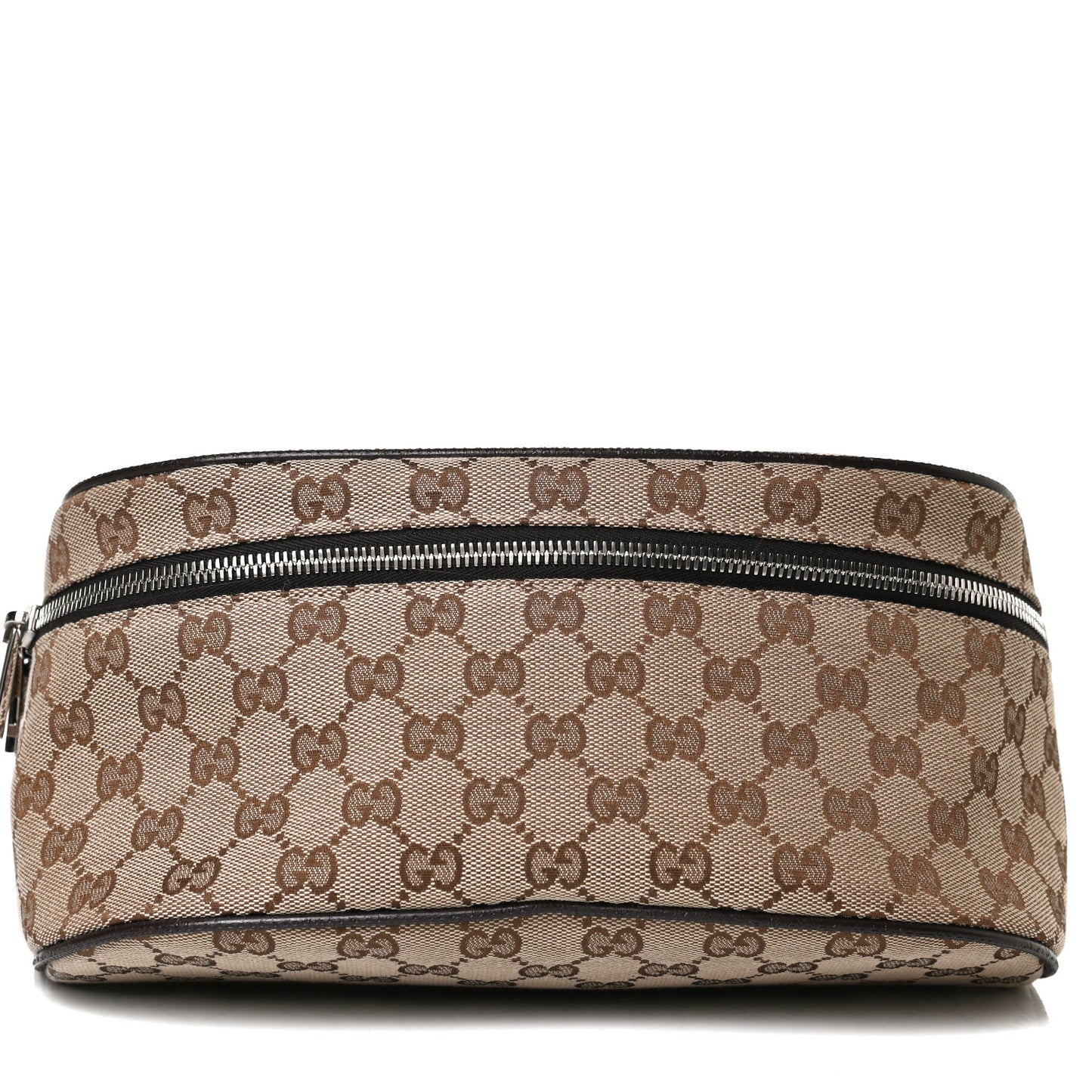 Monogram Dollar Calfskin Waist Pouch Beige Ebony Testa di Moro Marrone Scuro