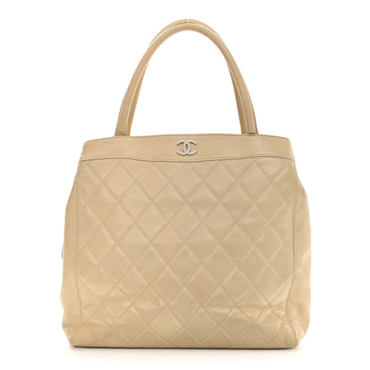 Chanel Lambskin Quilted CC Tote Beige 1 of 24