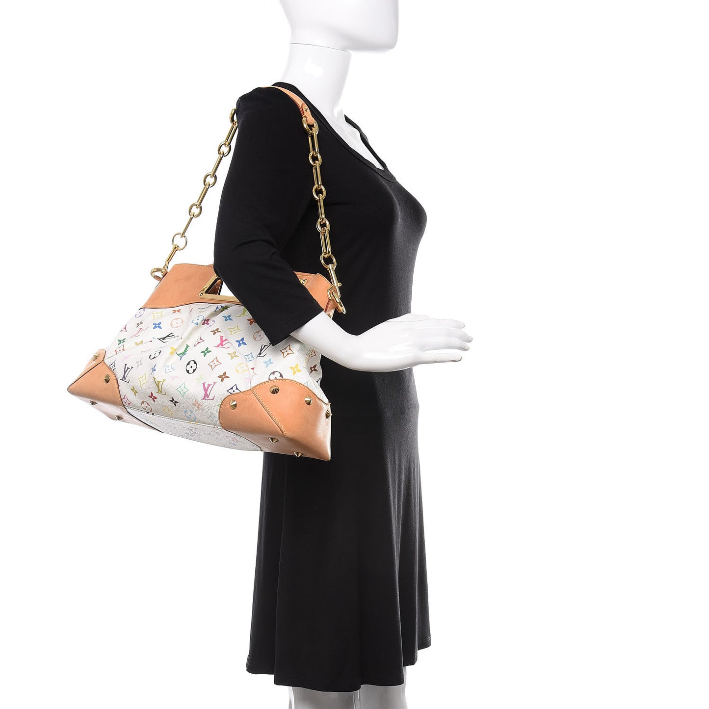 Monogram Multicolor Judy GM White