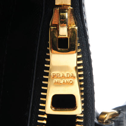 Prada Saffiano Lux Small Double Zip Tote Nero Black 10 of 11