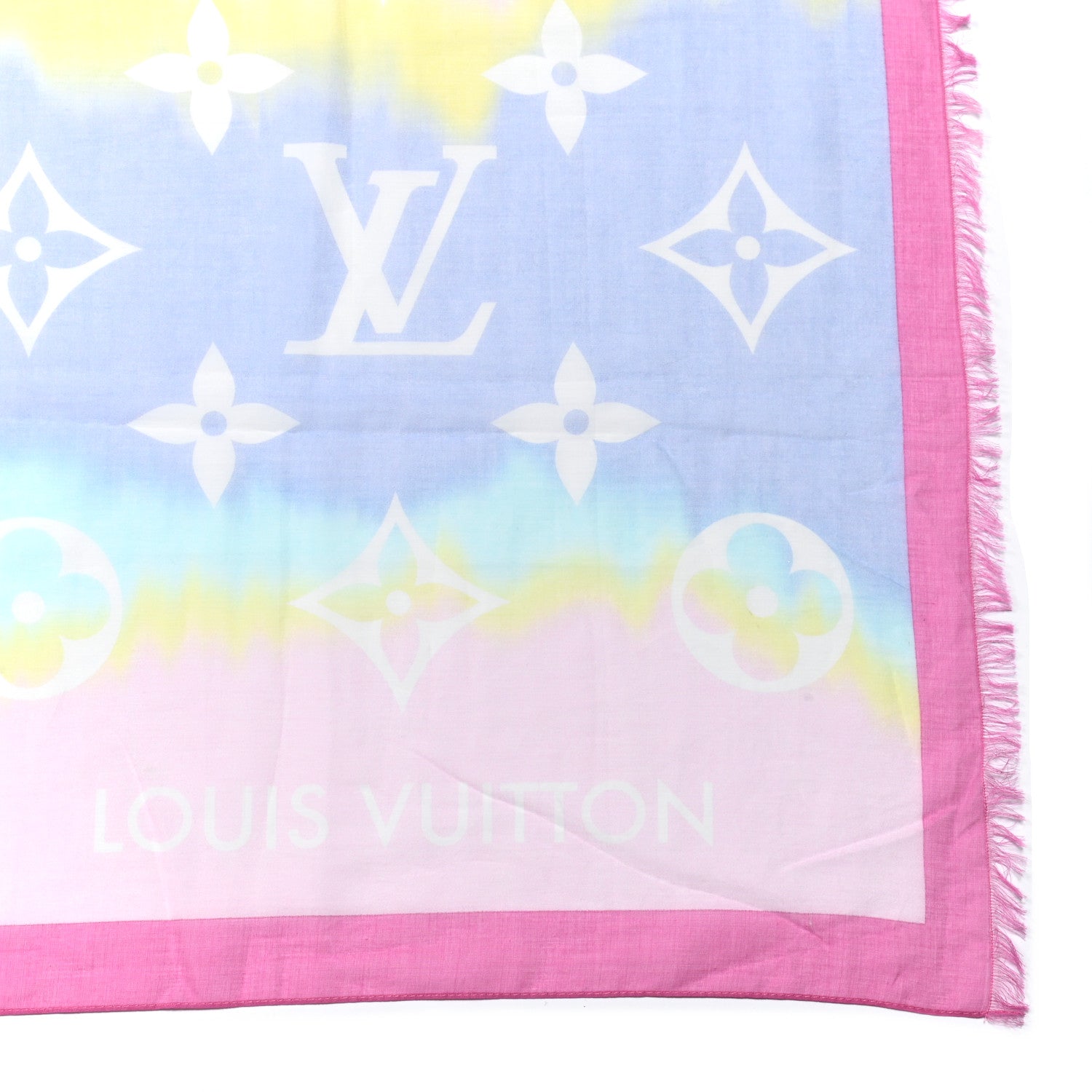 Louis Vuitton Cotton Monogram Escale Pareo Stole Rose 3 of 5