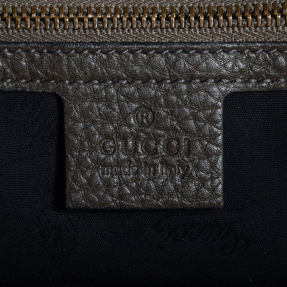 Gucci Suede Medium 1973 Top Handle Satchel Olive 6 of 7