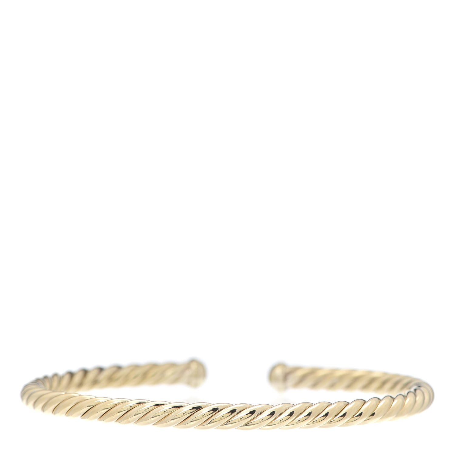 David Yurman 18K Yellow Gold 4mm Cablespira Bracelet 3 of 6