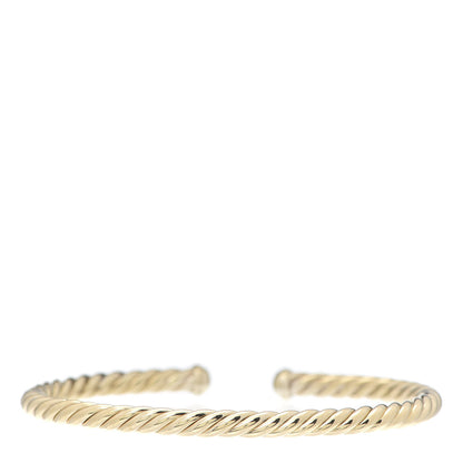 David Yurman 18K Yellow Gold 4mm Cablespira Bracelet 3 of 6