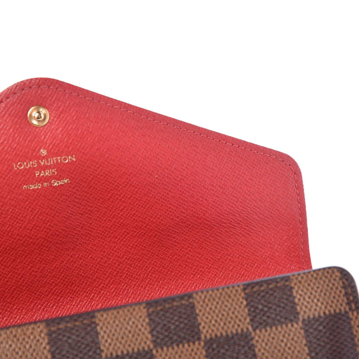 Damier Ebene Josephine Wallet Red