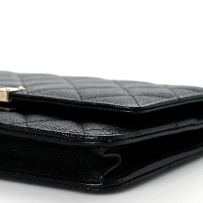 Chanel Caviar Quilted Golden Class Wallet On Chain WOC Black 10 of 10