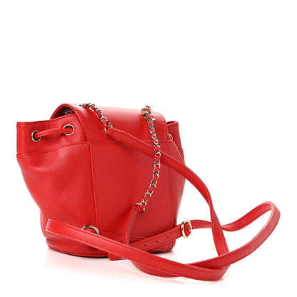 Chanel Lambskin CC Mania Backpack Red 3 of 9
