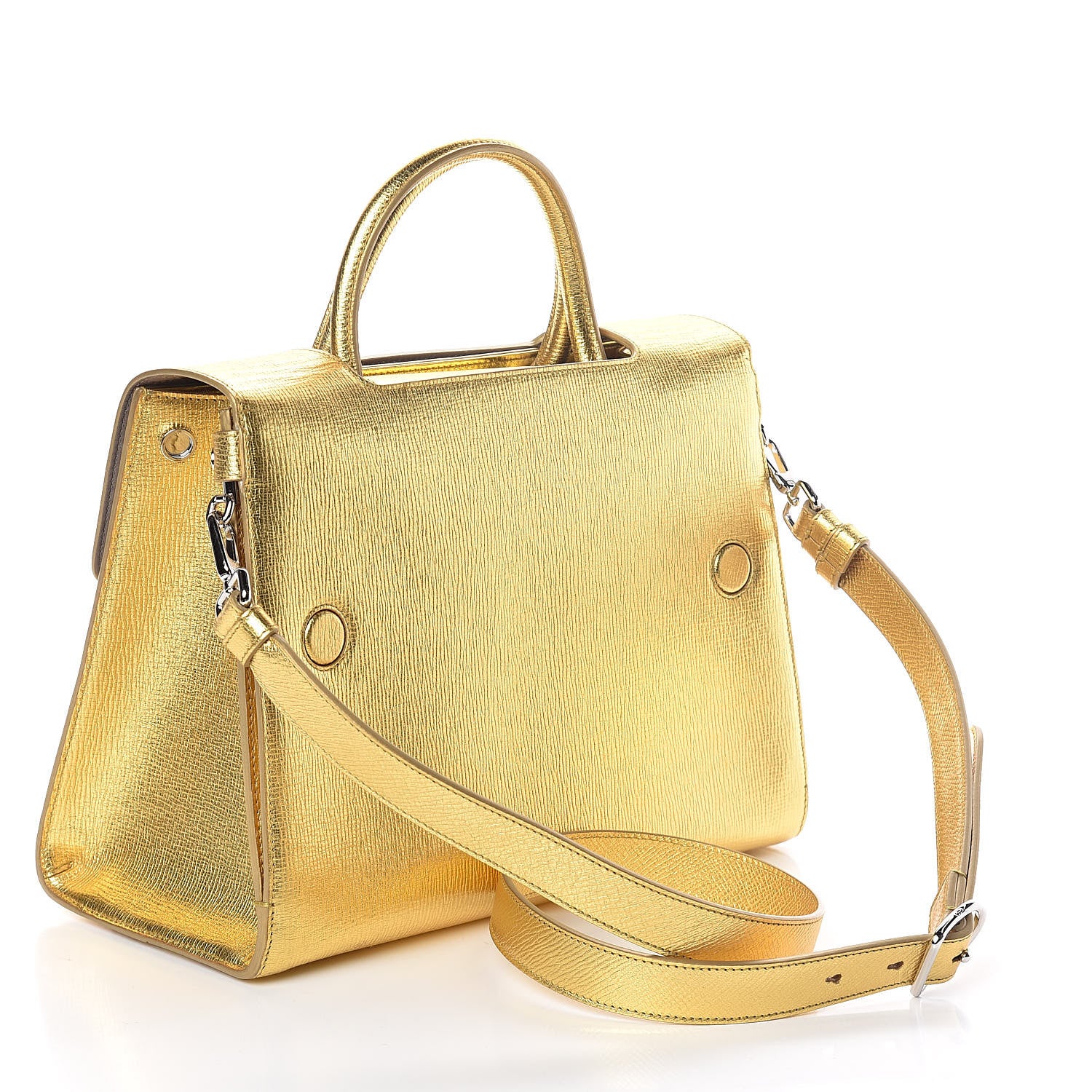 Christian Dior Metallic Goatskin Medium Diorever Flap Gold 3 of 9