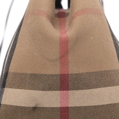 Burberry Grainy Calfskin House Check Small Canterbury Tote Tan 13 of 15