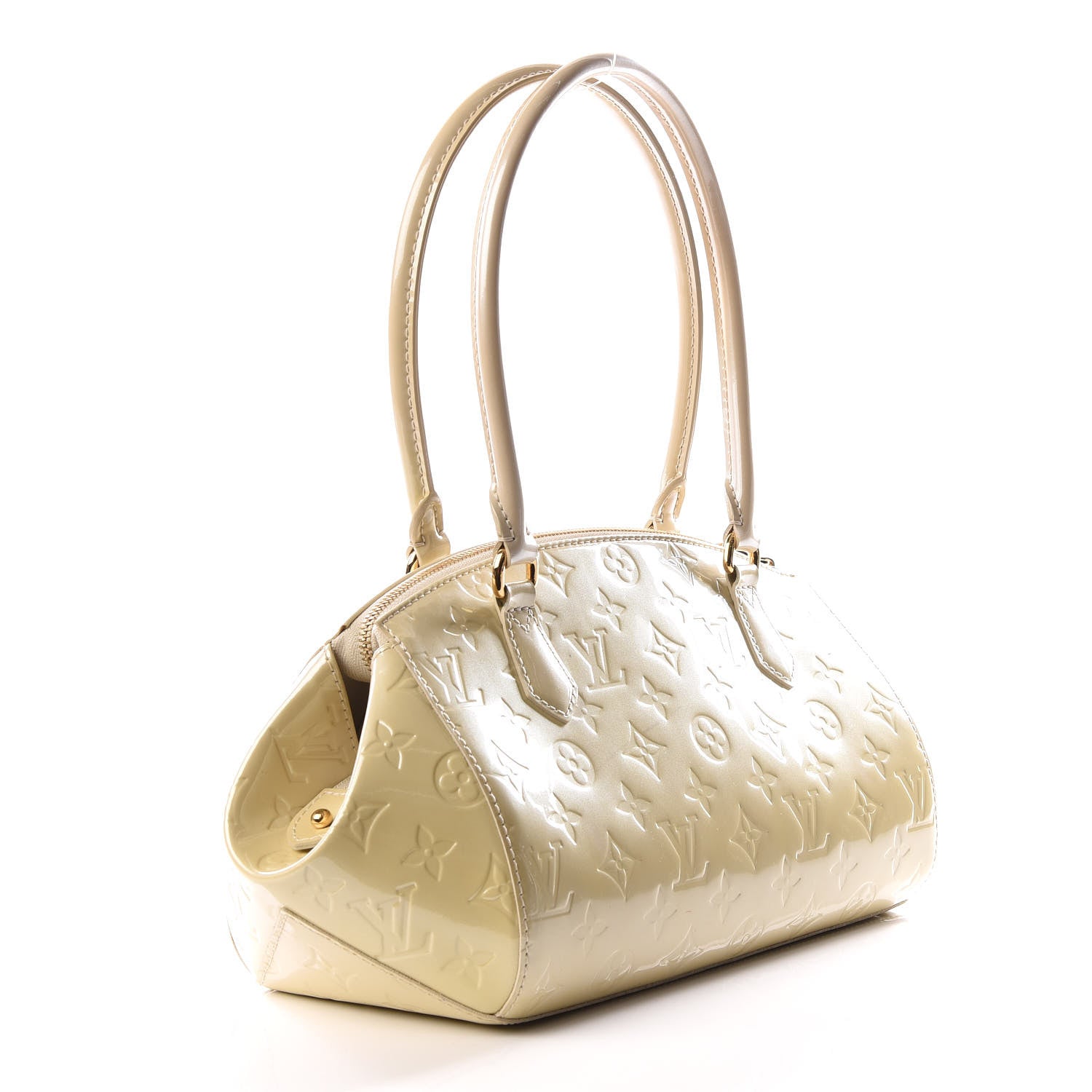 Louis Vuitton Vernis Sherwood PM Blanc Corail 2 of 13