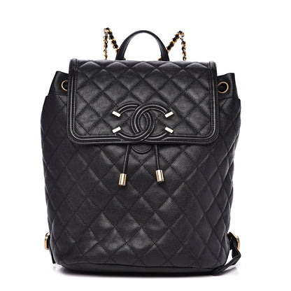 Chanel Caviar Quilted Filigree Backpack Black 1 of 11