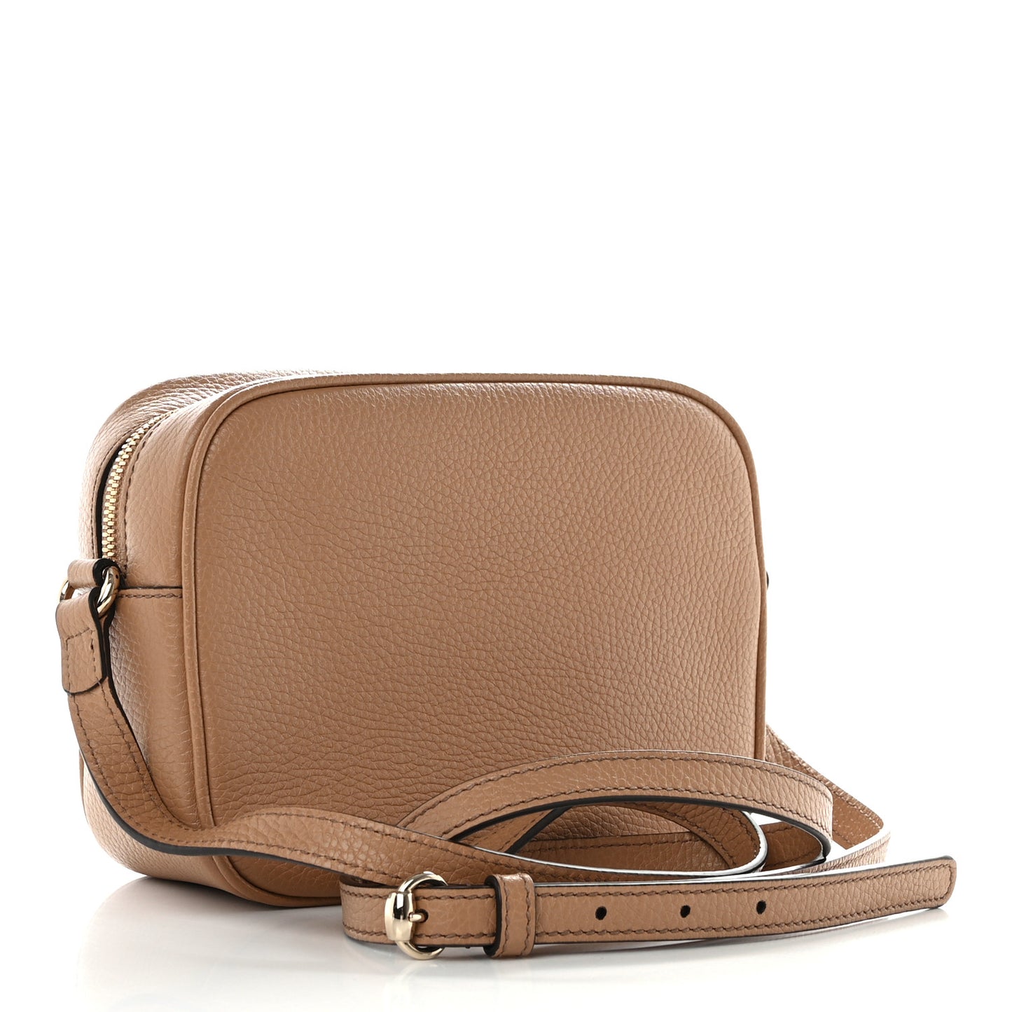 Pebbled Calfskin Small Soho Disco Bag Camelia