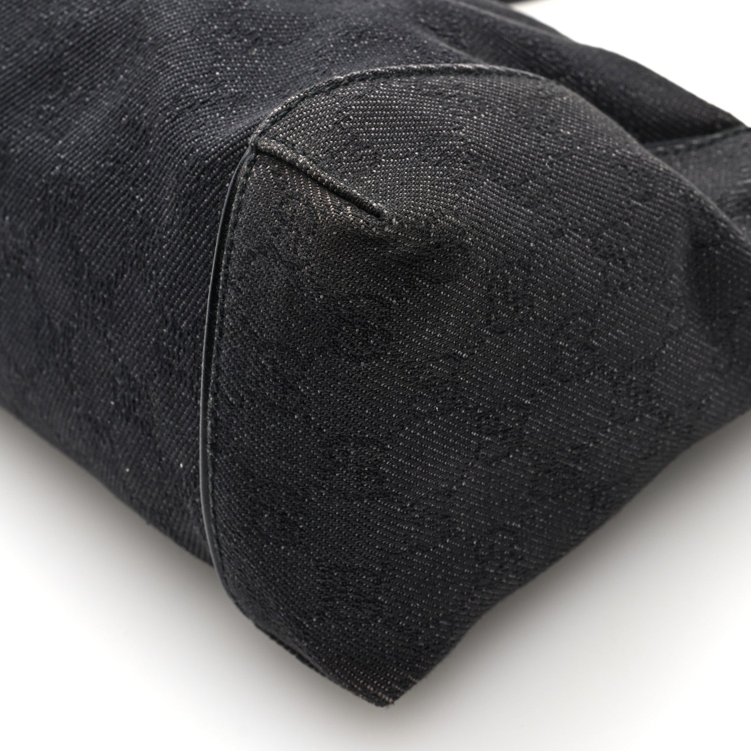 Gucci Denim Monogram Hobo Black 10 of 10